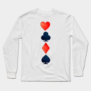 Card Game Poker Playing Cards Long Sleeve T-Shirt